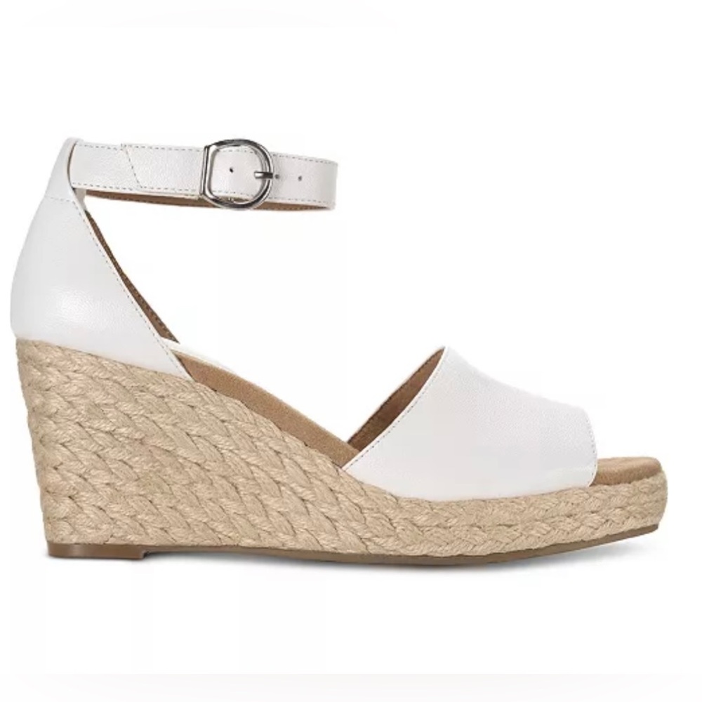 Women's Seleeney Espadrille Wedge Sandals. Color: White Size 9M